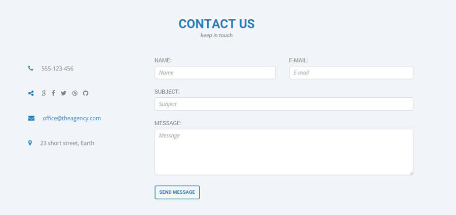Contact us section